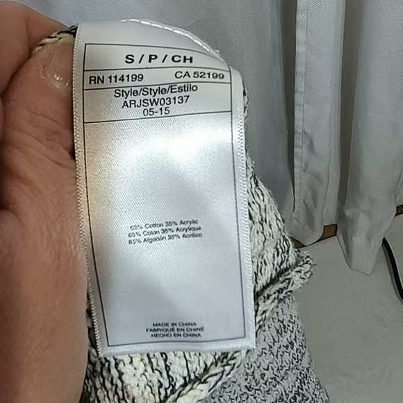 Roxy waterfall tunic beige tan brown black knit sweater size small - Picture 7 of 8